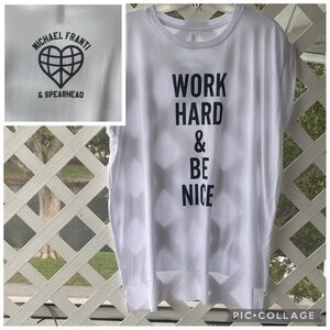 Michael Franti & Spearhead “Work Hard & Be Nice” Fashion T-Shirt